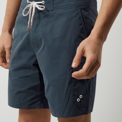 Navy blue pocket board shorts